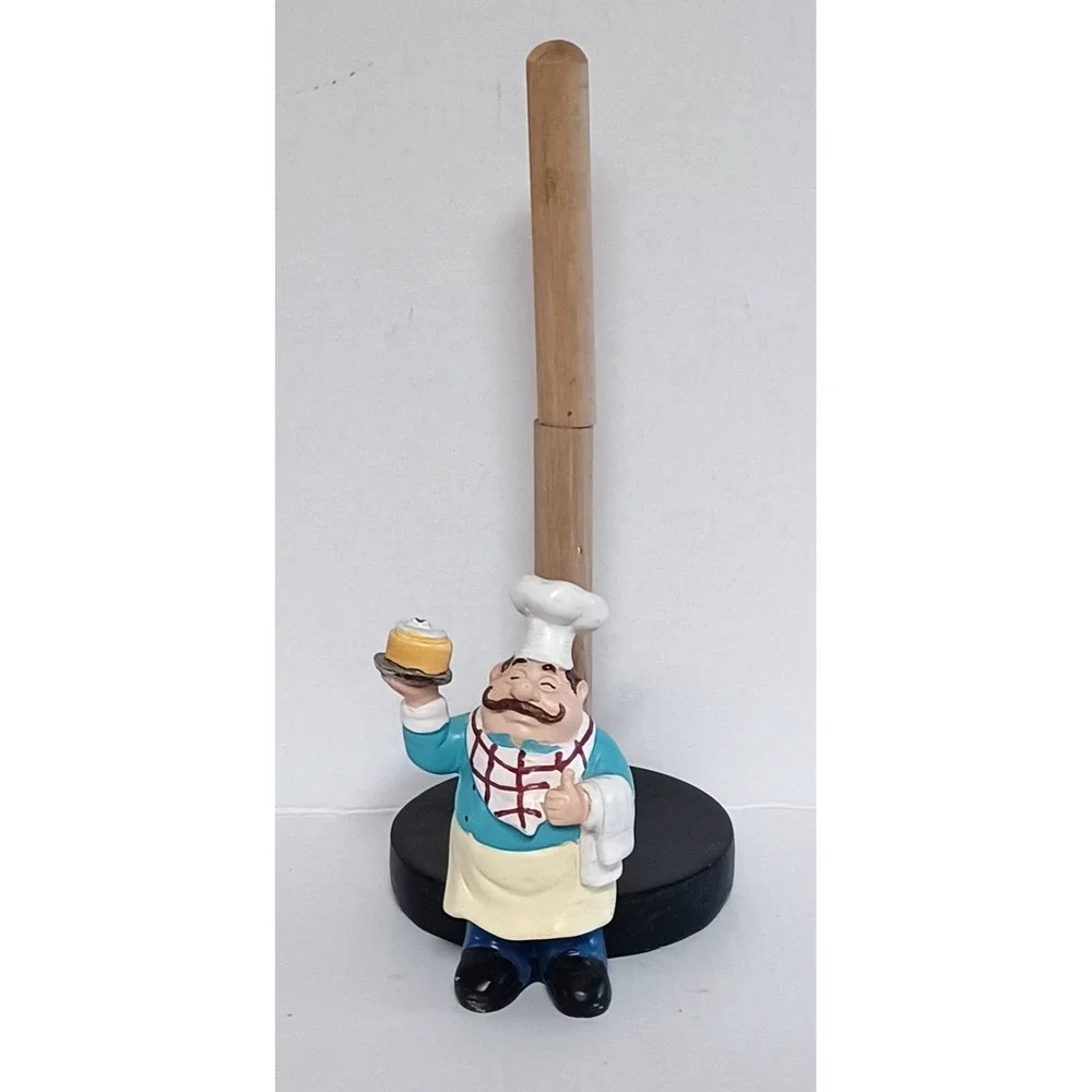 Decorative Resin Chef Figurine Paper Towel Holder GUC